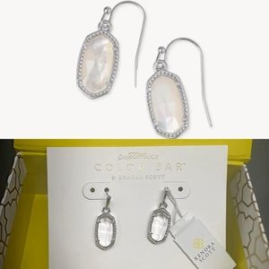 Kendra Scott “Lee Silver Drop Earrings”